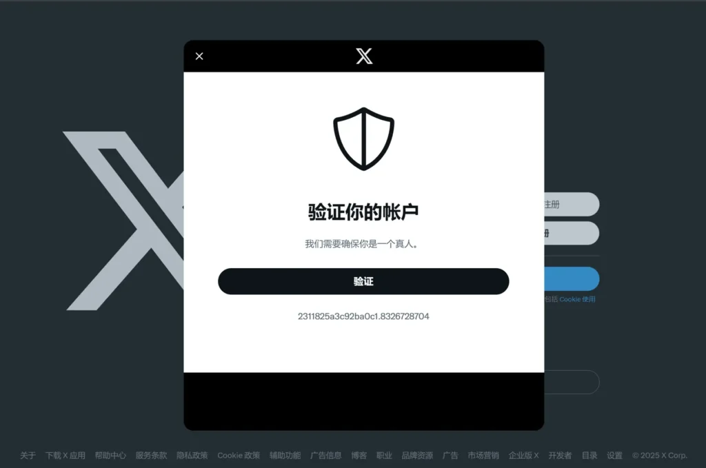 创建推特账号真人验证